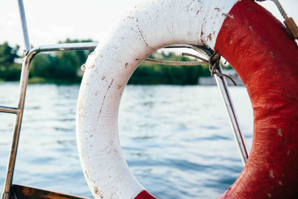 Safety device on a nor-tech boat in Fort Myers