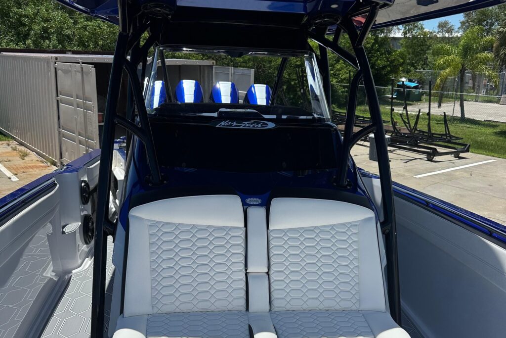 Offshore Center Console Rear Seating with Quad Outboards