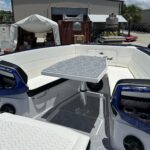 Luxury Offshore Boat Bow Seating with Table and Premium Upholstery