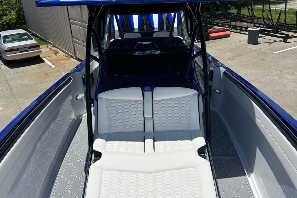 Convertible Offshore Center Console Rear Lounge Seating