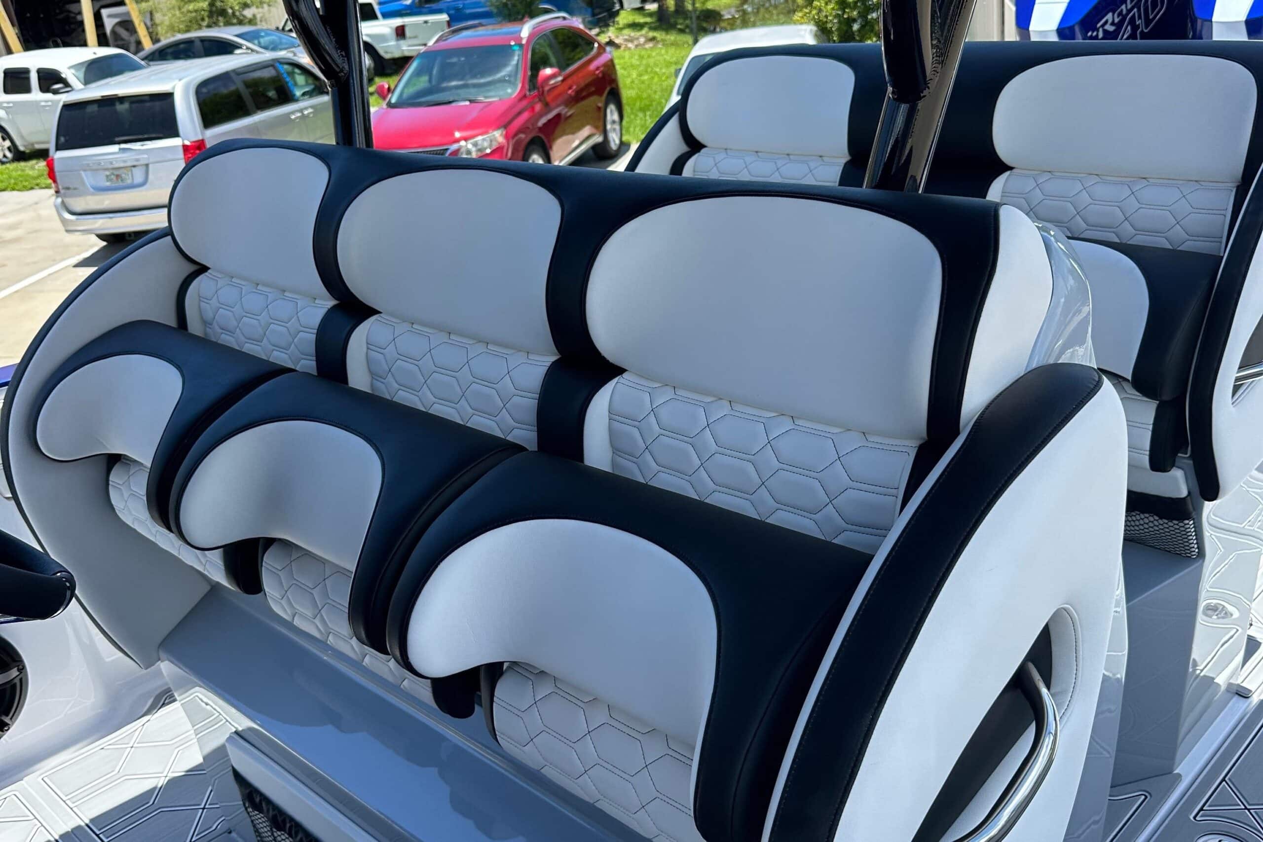 White and Black Seats for Nor-Tech 390 Sport