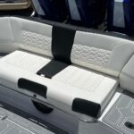 Luxury Offshore Boat Rear Seating with Custom Upholstery
