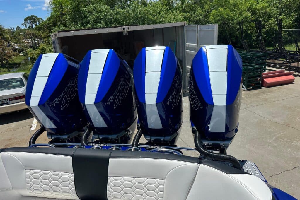 Quad Yamaha Racing 400 Outboards on Offshore Performance Boat