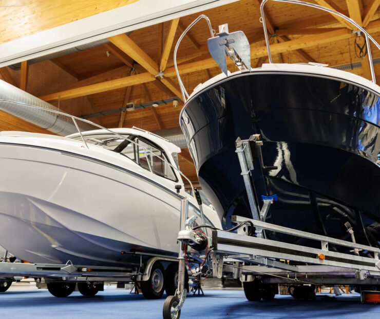 Luxury Boat in Storage