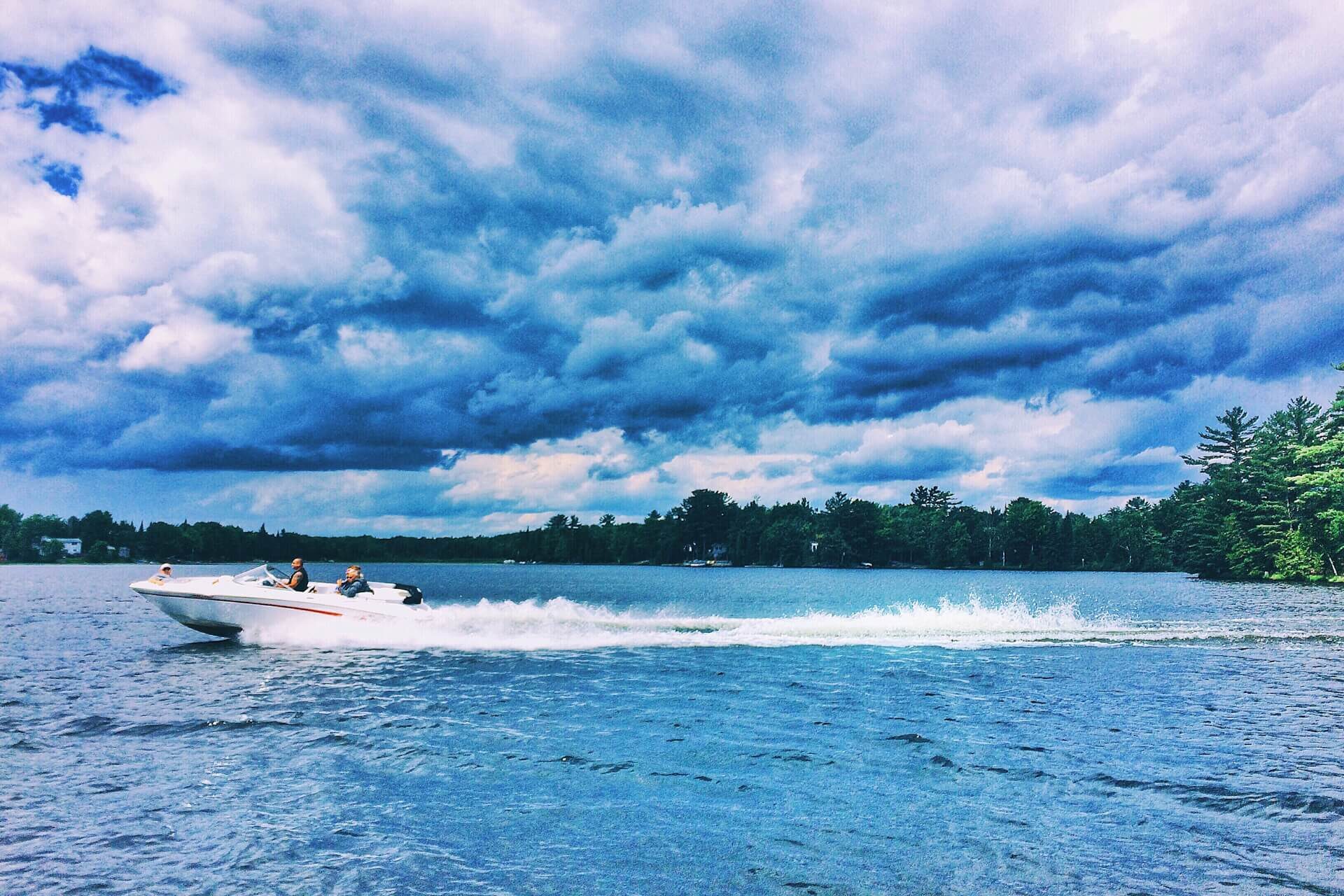 Sport Boat in Florida's Gulf Coast during fall