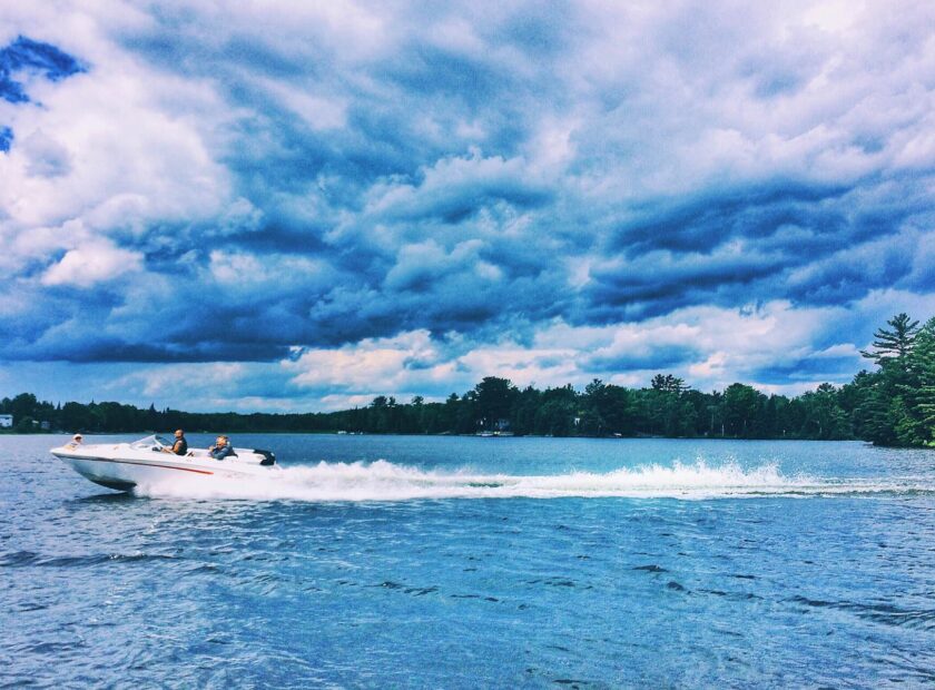 Sport Boat in Florida's Gulf Coast during fall